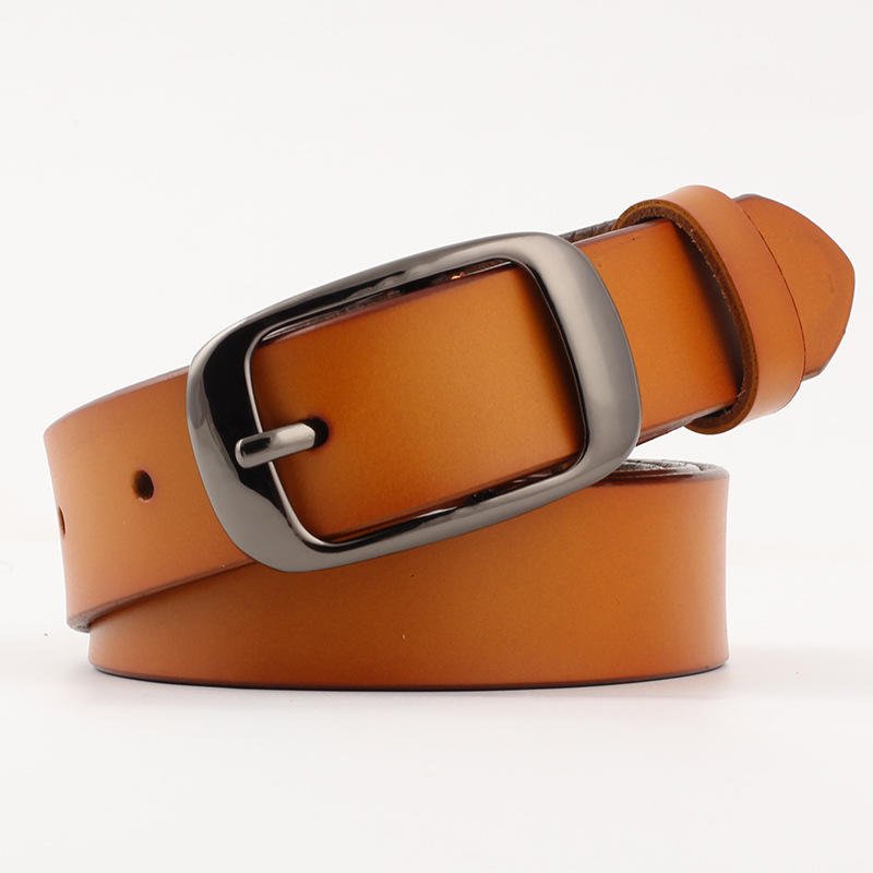 Тонкий кожаный женский ремень. Slim leather belt for women. - Image 2