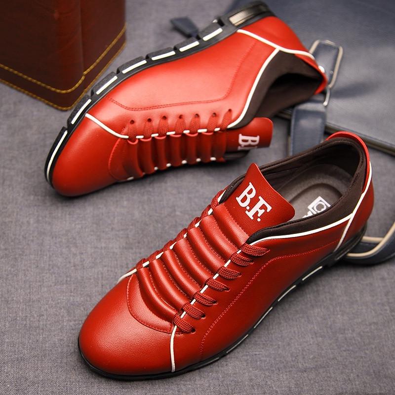 Кожаная Обувь Мужская Men's Casual Leather Shoes - Image 6