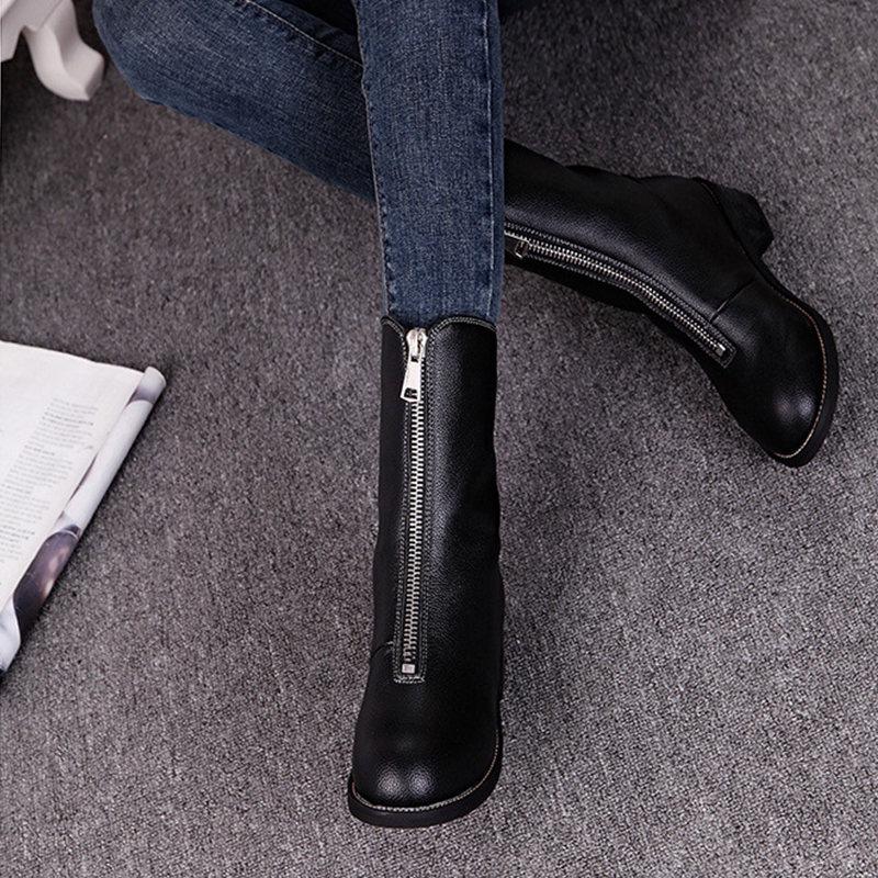 Сапоги Уличный Стиль Women's Shoes Medium Tube - Image 2