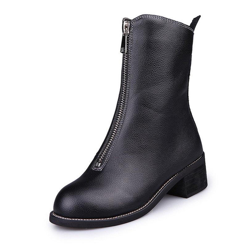Сапоги Уличный Стиль Women's Shoes Medium Tube - Image 5