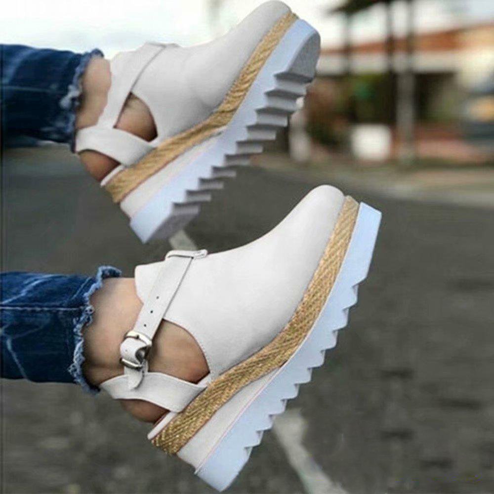Летняя мода повседневные босоножки Wedge Heel Sandals Women's Shoes - Image 5