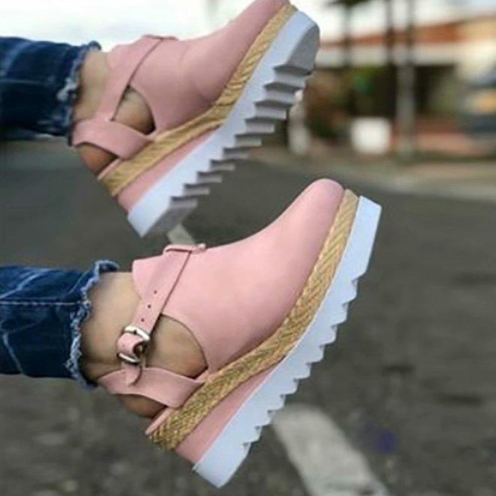 Летняя мода повседневные босоножки Wedge Heel Sandals Women's Shoes - Image 3
