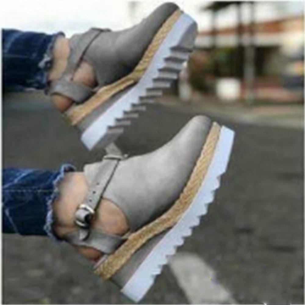 Летняя мода повседневные босоножки Wedge Heel Sandals Women's Shoes - Image 2