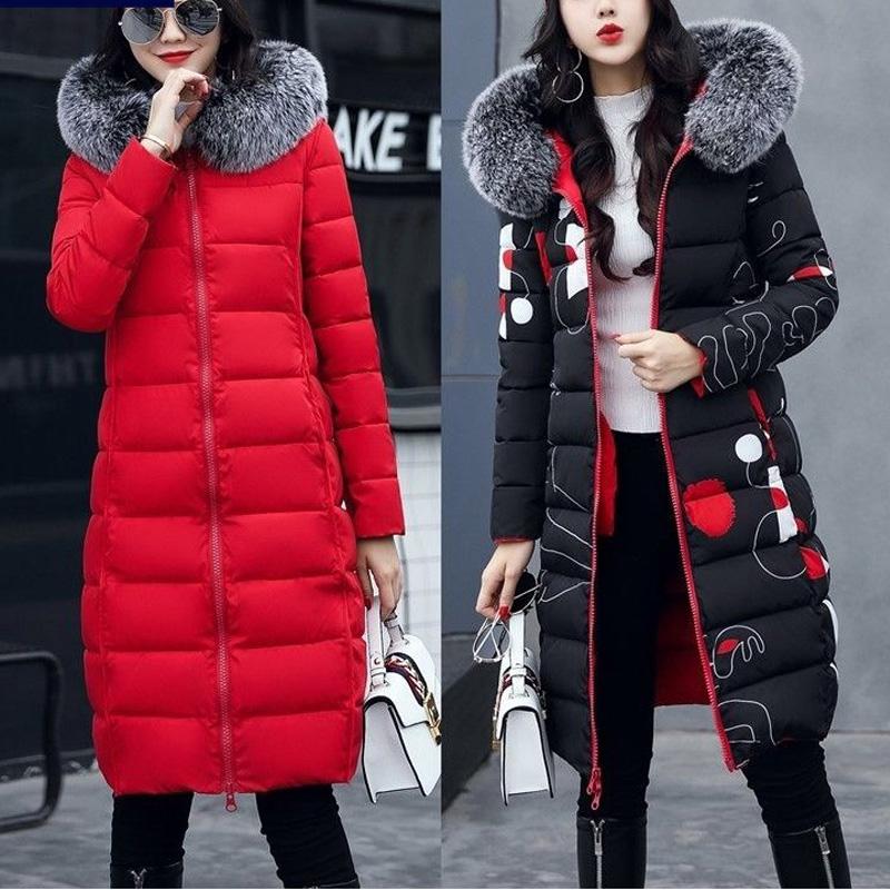 Winter Women Hooded Coat Fur Collar buy coat