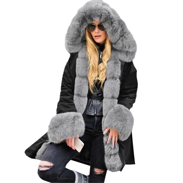 Faux Fur Jacket Women Ladies Camouflage Down Jackets