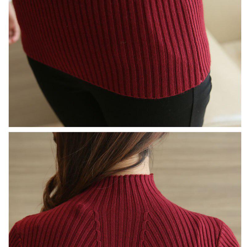 Пуловеры, однотонная блузка Pullover Sweater Fashion Women's Winter - Image 3