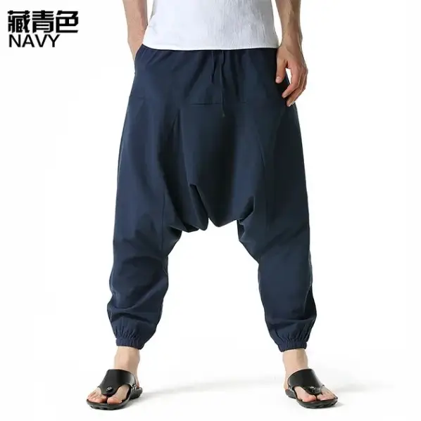 Мужские свободные брюки для занятий йогой Hiphop Harem Pants Baggy Casual Yoga Loose Trouser - Image 4