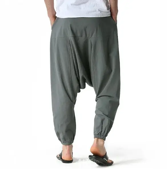 Мужские свободные брюки для занятий йогой Hiphop Harem Pants Baggy Casual Yoga Loose Trouser - Image 8